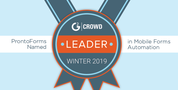 G2 Crowd Leader in Mobile Forms Automation Badge for Winter 2019