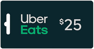 Uber eats $25 gift card