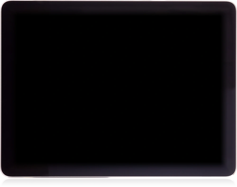 tablet with black empty screen