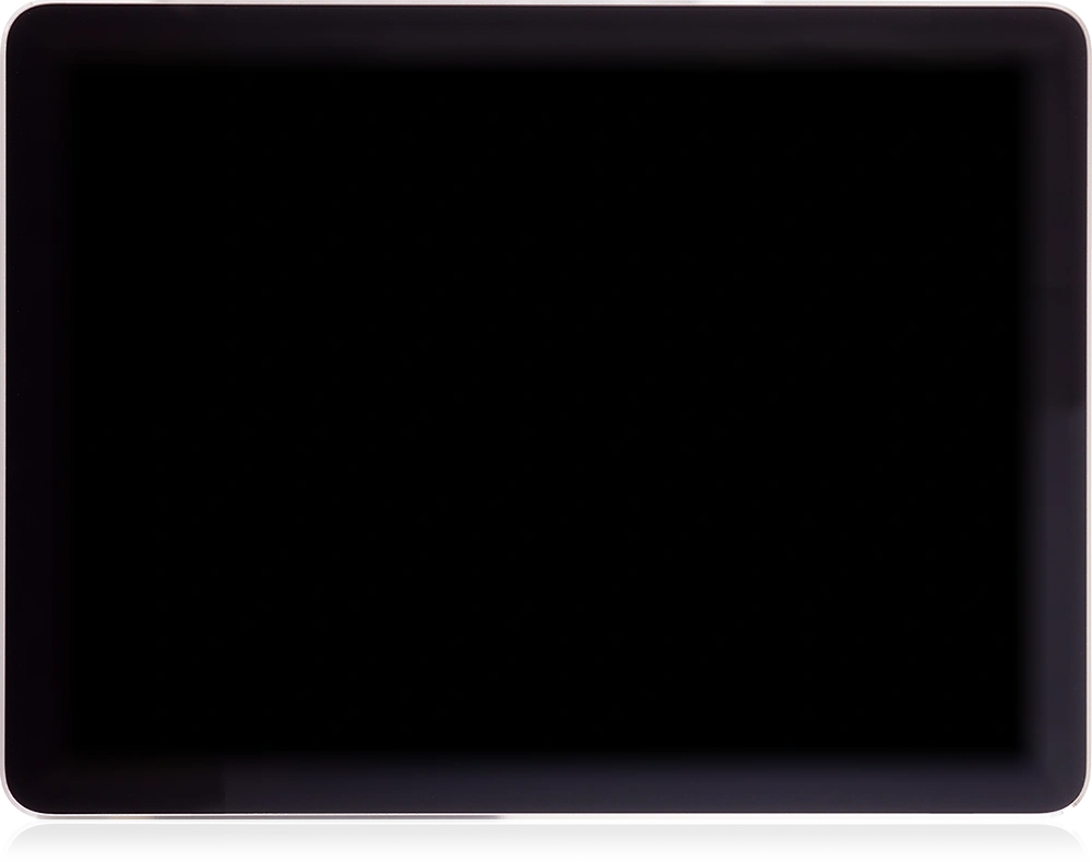 tablet with black empty screen